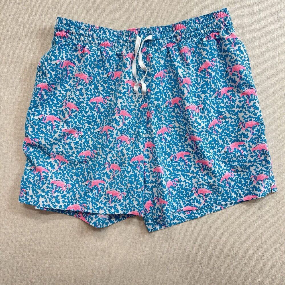 Men's Chubbies The Domingos Flamingos 5.5" Classic Swim Trunks Mesh Lined L